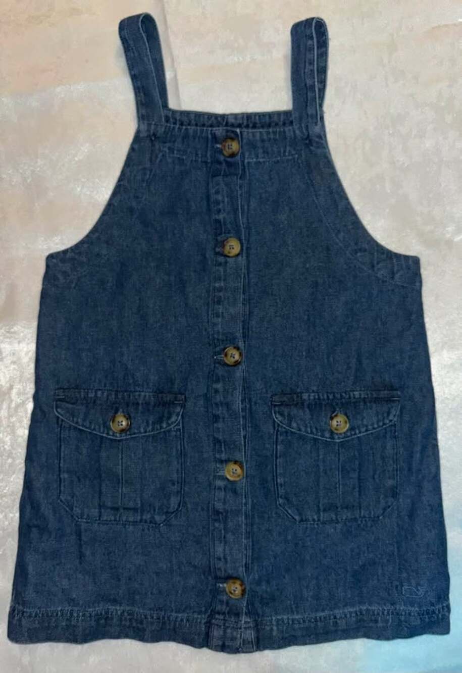 Vineyard Vines denim button-front pinafore jumper dress (4T)